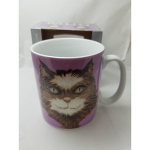 Otter House grumpy looking smug cat mug